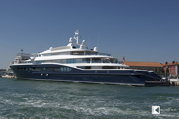 Venice, Italy - Carinthia VII superyacht sighted, owned by Austrian billionaire Heidi Horten