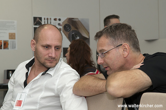 Milan Hanzel (Hanzel Audio) with visitor at High End Slovakia 2013