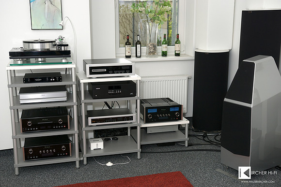 Wilson Audio Sophia 3 speakers and several electronics brands