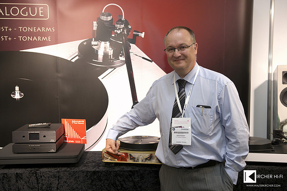 Chris Feickert in from of his booth - friendly, direct and powerfull