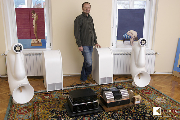 Goran Tomljenovich from Ring Audio in front of his setup