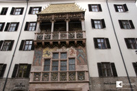 The Goldenes Dachl (Golden Roof) is the landmark in old town of Innsbruck.