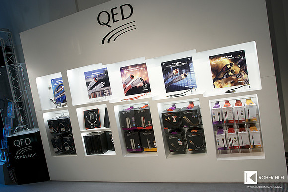 QED cables portfolio on Munich 2017 display