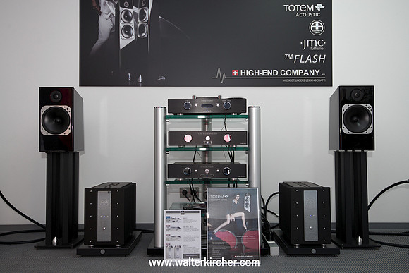 HIGH END 2014 Munich -  big setup: Totem Acoustic Element Fire speakers with Accustic Arts reference electronics (DRIVE II, TUBE DAC II MK2, TUBE PREAMP II MK2 and MONO II, all cables)