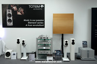 HIGH END 2014 Munich -  small setup: Totem Acoustic Arro and Kin/Kin Sub speakers, JMC Soundboard  with Accustic Arts (PLAYER II, PLAYER ES II, STREAMER ES), Accustic Arts and TM FLASH cables