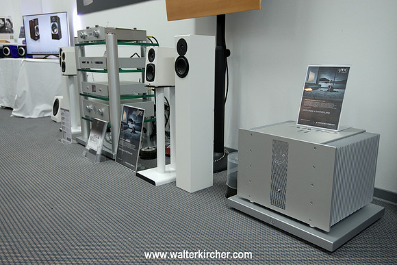 HIGH END 2014 Munich -  small setup: Totem Acoustic Arro and Kin/Kin Sub speakers, JMC Soundboard  with Accustic Arts (PLAYER II, PLAYER ES II, STREAMER ES), Accustic Arts and TM FLASH cables