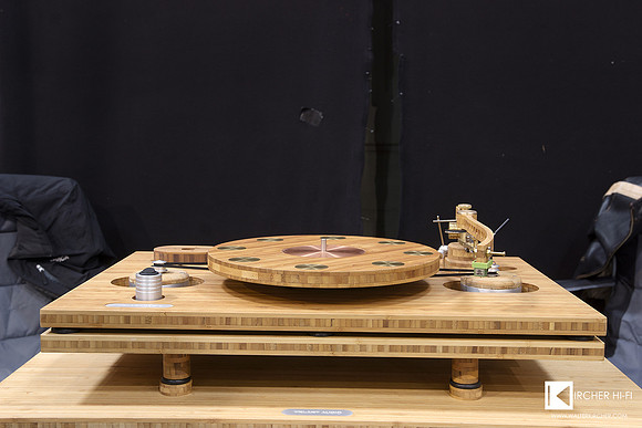 A record player made from bamboo