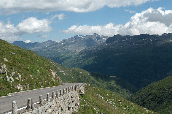Furka Pass street, east side