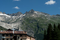 Furka Pass: Hotel Glacier du Rhone in Gletsch, 1759m