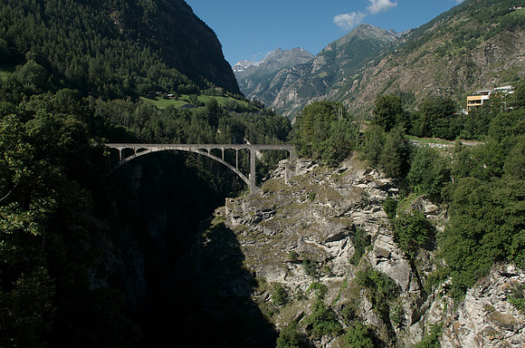 Stalden, old bridge - district of Visp in the canton of Valais