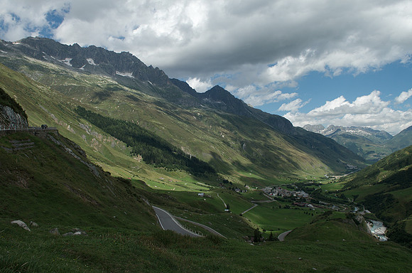 Furka Pass street, east side