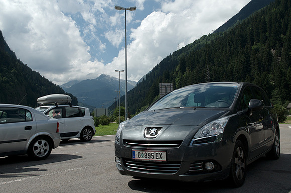parking place, after passing the Gotthard Road Tunnel (17km) - the third-longest road tunnel in the world!