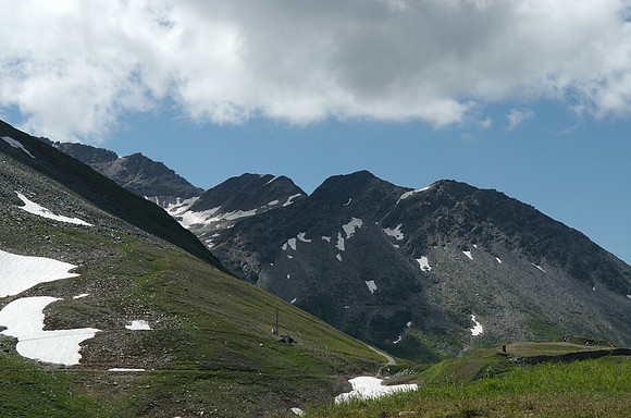 Furka Pass (2429m), a high mountain pass in the Swiss Alps