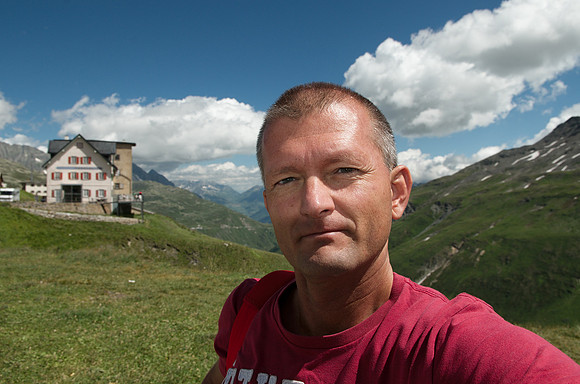 Furka Pass (2429m), a high mountain pass in the Swiss Alps