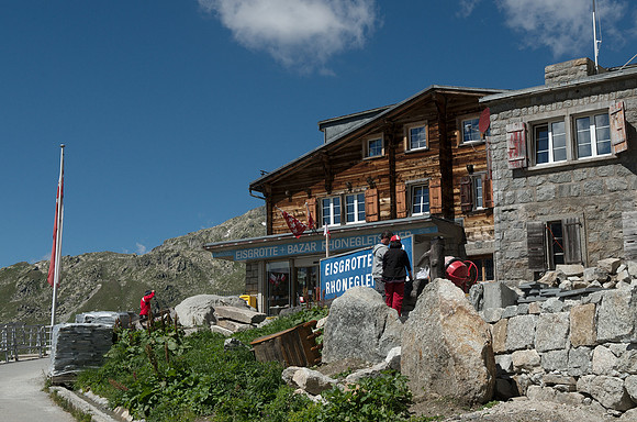 Furka Pass: view to Rhone Glacier