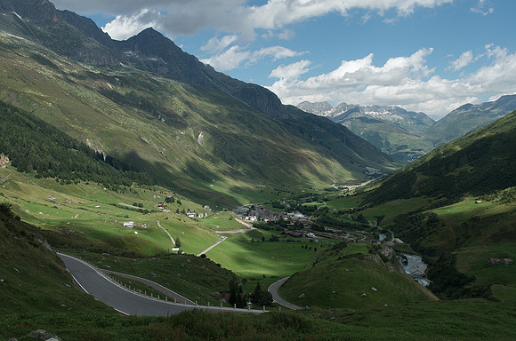 Furka Pass street, east side