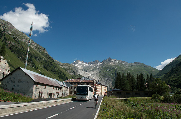 Furka Pass: Hotel Glacier du Rhone in Gletsch, 1759m