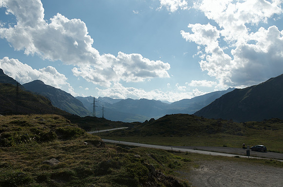 Julier Pass (2284m), a mountain pass connecting the Engadin valley with the rest of Graubünden