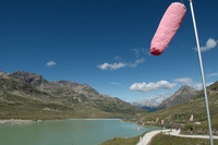 Bernina Pass: Lago Bianco, a reservoir lake at Bernina Pass