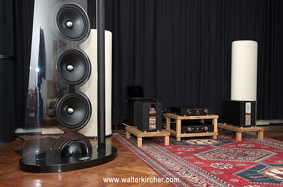 SoulSonic Impulse SE flagship loudspeaker, driven by Accustic Arts reference electronics