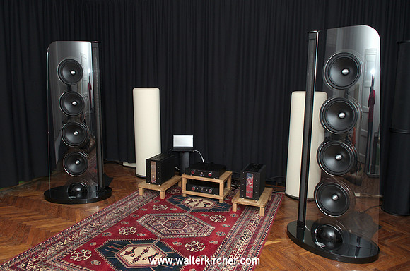 SoulSonic Impulse SE flagship loudspeaker, driven by Accustic Arts reference electronics