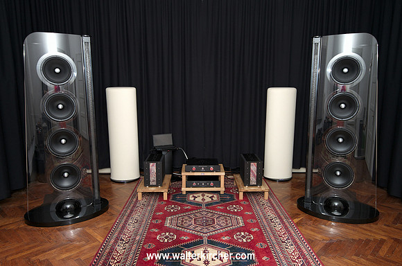 SoulSonic Impulse SE flagship loudspeaker, driven by Accustic Arts reference electronics