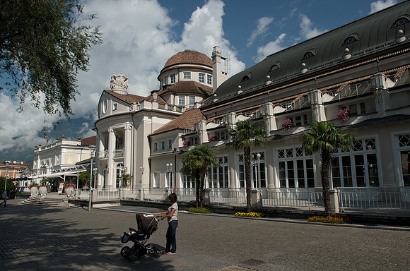 Merano, South Tyrol - Kurhaus of Meran (Meran became a popular spa resort due to the frequent visits of Empress Elisabeth of Austria)