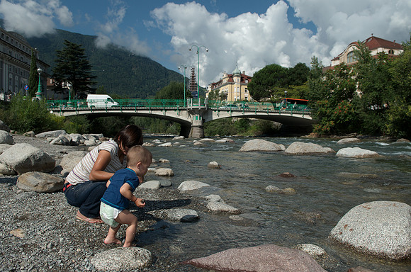 Merano, South Tyrol - Etsch river (Adige)