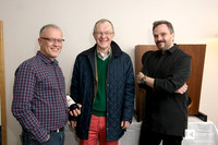 left: Peter Trenner and right Andreas Friedl with visitor