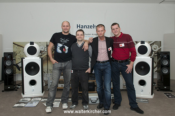 Group photo at the end of the successful High End Slovakia 2013 in Bratislava: Milan Hanzel, Zalan Schuster, myself