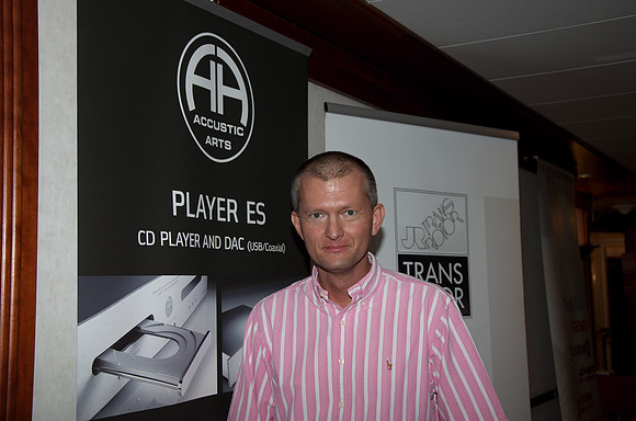 Walter Kircher presenting at Klangbilder high-end audio show 2012 Accustic Arts and Totem Acoustic