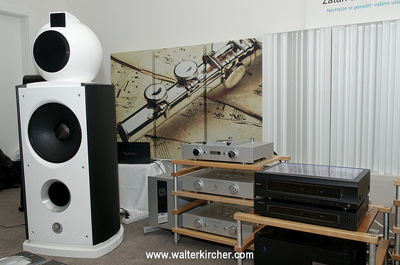 Elipson, Accustic Arts and Oppo - at rear wall GIK Acoustics elements - Hanzel Audio room at the High End Slovakia 2013