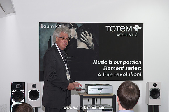 Vince Bruzzese, CEO of Totem Acoustic loudspeakers from Canada attending the HIGH END 2013 in Munich!