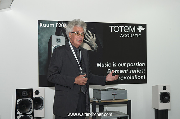 Vince Bruzzese, CEO of Totem Acoustic loudspeakers from Canada attending the HIGH END 2013 in Munich!