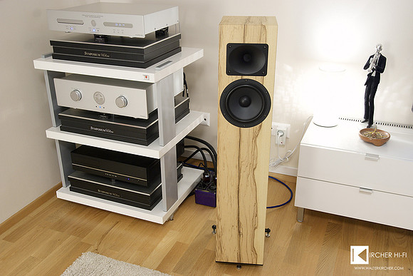 the hifi corner in the new, big living room