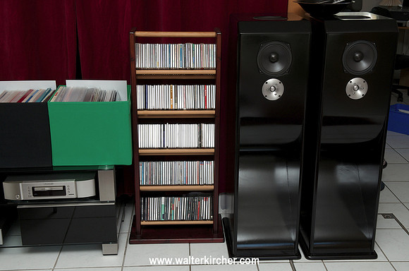 analogue records, digital records and a Pure Dynamics Vmax Horn loudspeaker!