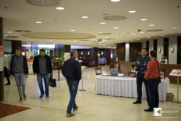 entry - the lobby of Crowne Plaza hotel in Bratislava