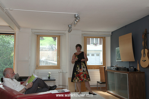 Céline Renaud, Director & Founder of JMC Lutherie SA - the showroom in the center of Le Brassus