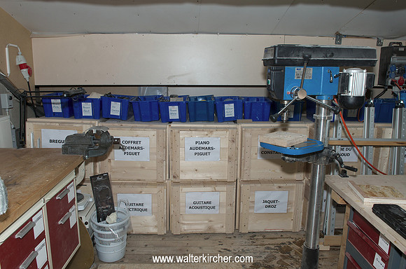 JMC Lutherie SA production facility - storage room