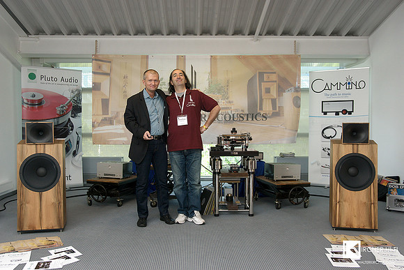 myself with Andrea in front of Blumenhofer Acoustics 2016 setup