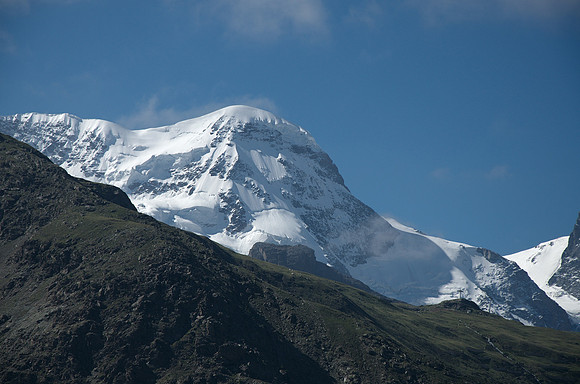 Sunnegga Paradise, 2280m - looking south: Breithorn 4165m