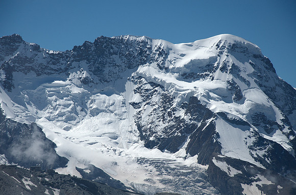 Rothorn 3103m - looking south: Breithorn 4165m