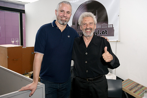 Nikolaus Kueboeck (WIENYL) and Rudi Staeger (drummer)