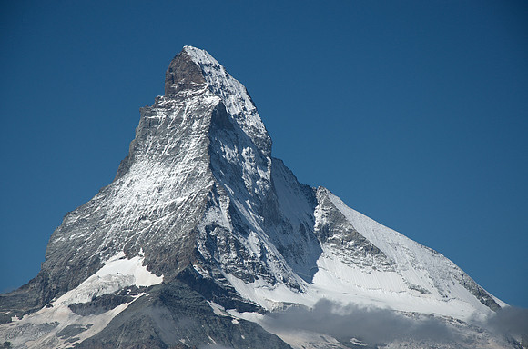 Sunnegga Paradise, 2280m - looking southwest to Matterhorn 4478m