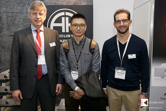 Hans-Joachim Voss (ceo Accustic Arts), Benny Kan (Hong Kong) and Calogero Lombardo (Accustic Arts)