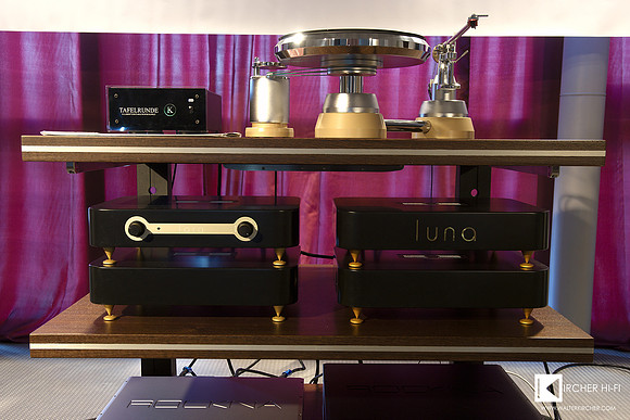 Trafomatic Audio 2-chassis statement preamps: left LARA line preamp and right LUNA phono stage