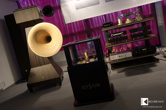 Tune Audio Anima Hornspeakers, powered by Trafomatic Audio Elysium amps, assisted by Kion active horn subwoofers (not always used)