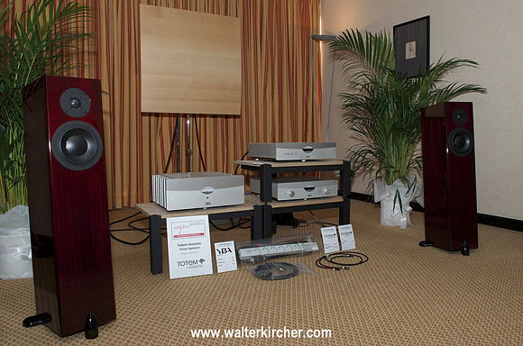 alternately playing Totem Forest Signature speakers or JMC Soundboard with YBA Passion electronics