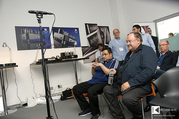 Olav Sundøy and beside him Mujtaba Hussain - both Moiz Audio Norway