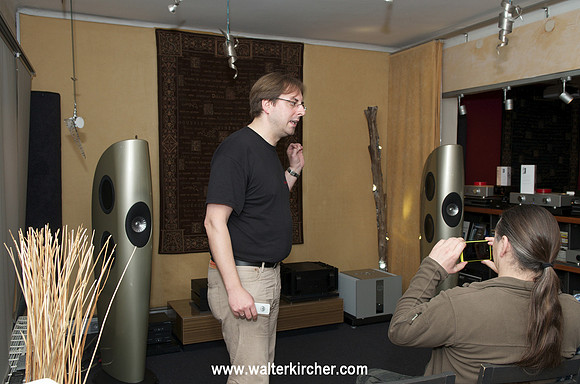Michael Holzinger, owner of Sempre Audio let the music play...
